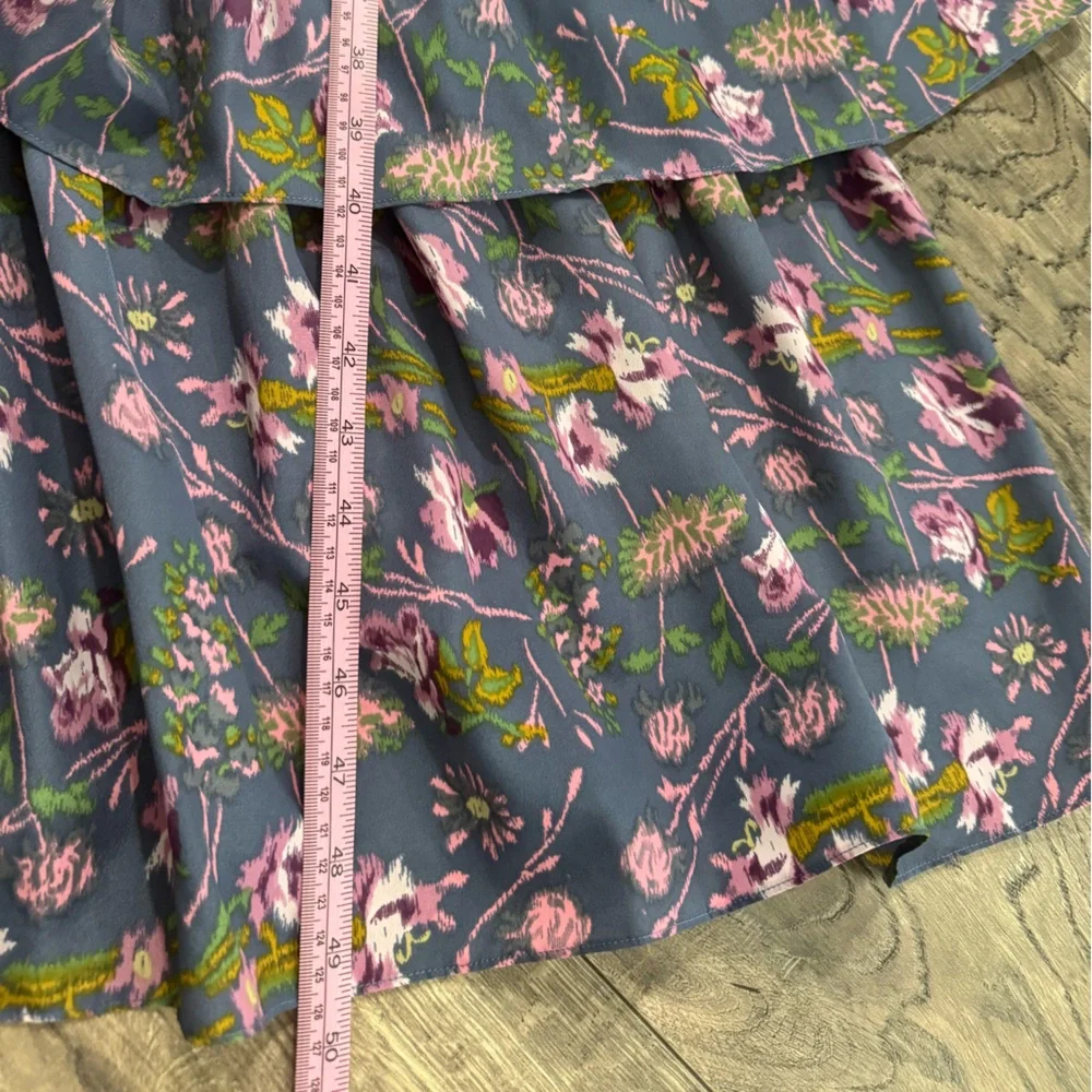 Likely Purple Floral Front Tie Tier Midi Dress - Picture 9 of 12
